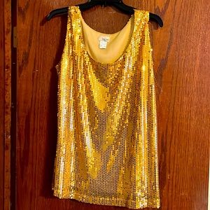 Gorgeous gold sequin tank.  Size 1X.